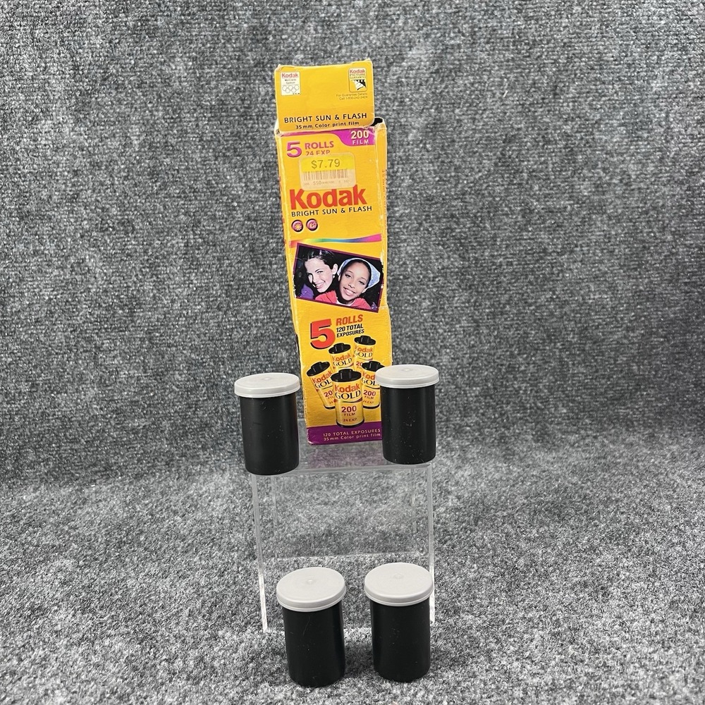 Kodak Bright Sun & Flash 200 24 Exposure Color Film Open Box 4 Rolls 11/2004
